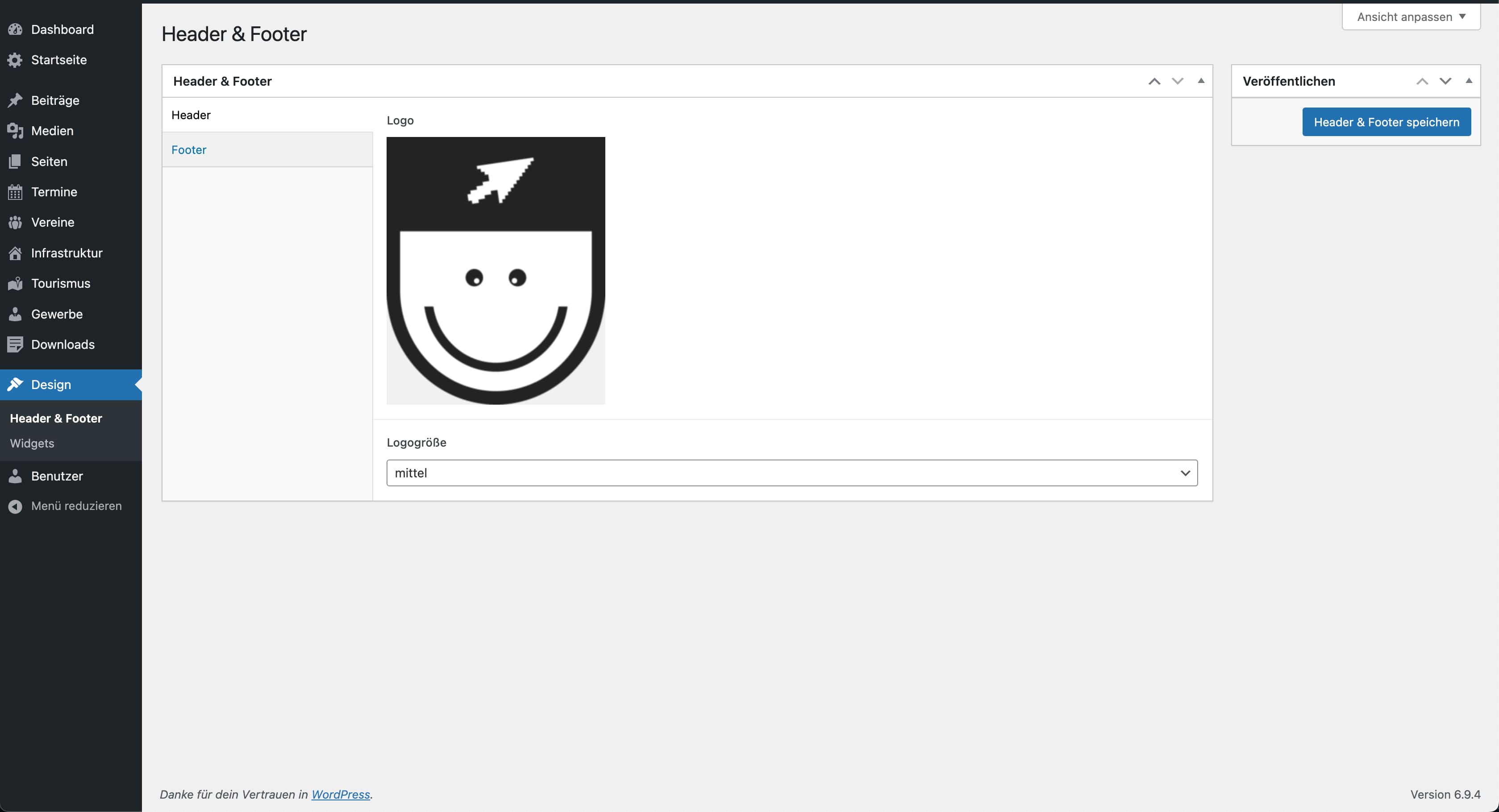 Header-Einstellungen